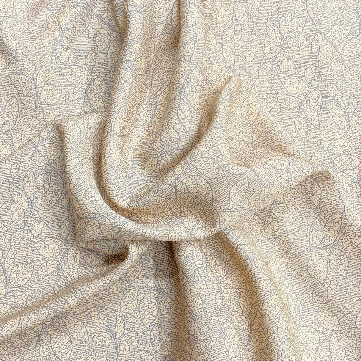 Pound A Metre 3 Metres, Premium Quality, Printed Dressmaking Viscose - 55" Wide (Beige)