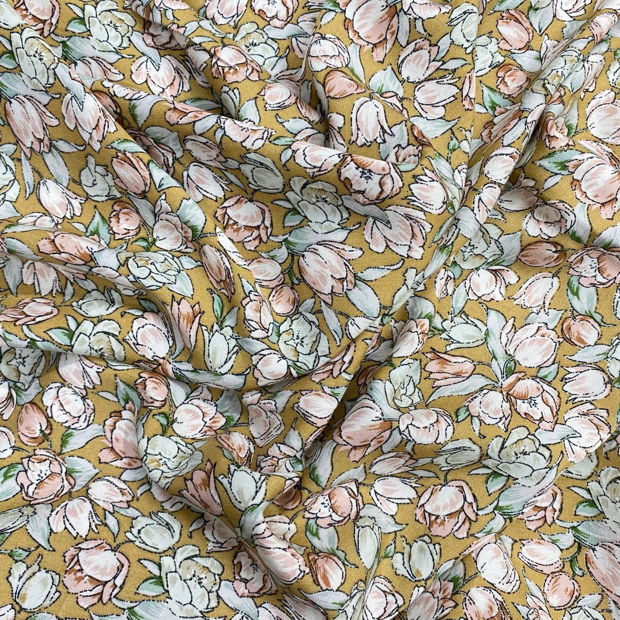 Pound A Metre 3 Metres, Premium Quality, Printed Dressmaking Viscose - 55" Wide (Blossom)