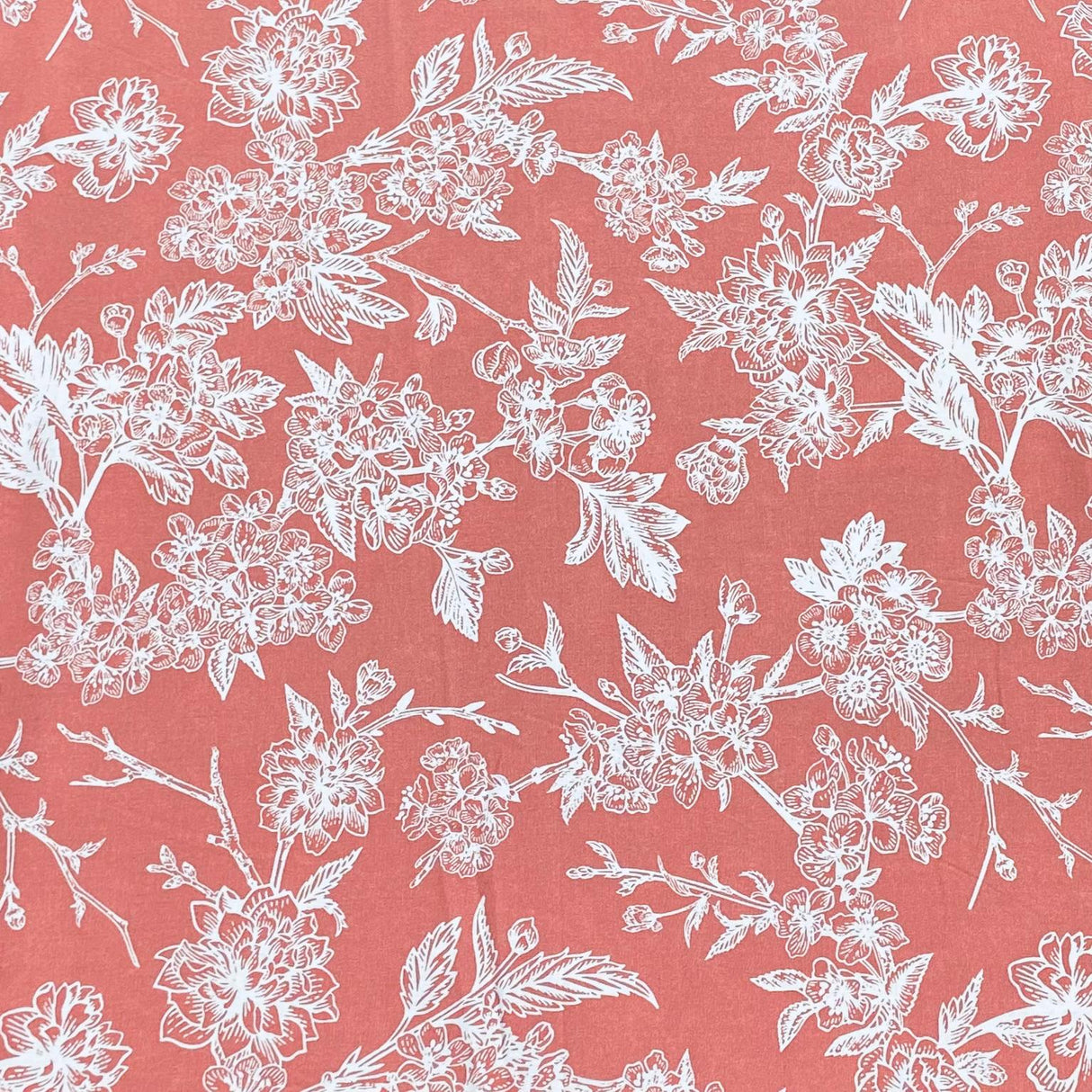 Pound A Metre 3 Metres, Premium Quality, Printed Dressmaking Viscose - 55" Wide (Pink Floral)