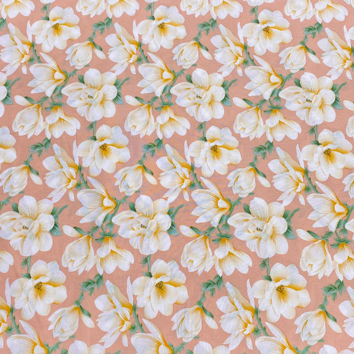 Pound A Metre 3 Metres, Premium Quality, Printed Dressmaking Viscose - 55" Wide (Pink Flower)