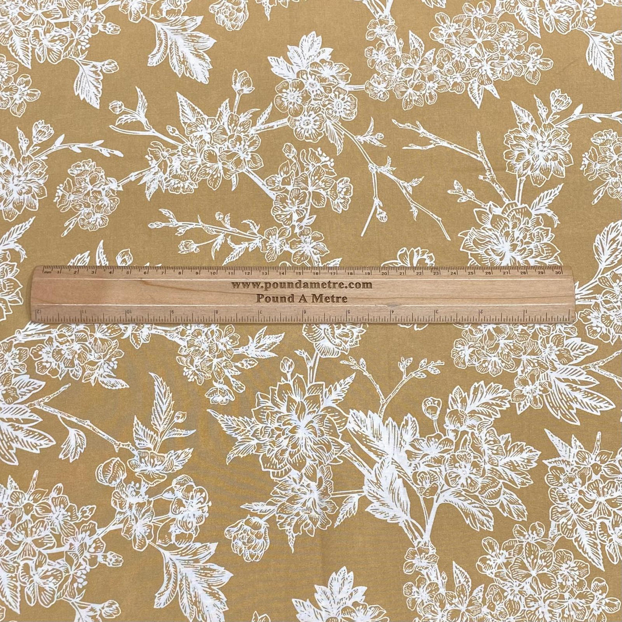 Pound A Metre 3 Metres, Premium Quality, Printed Dressmaking Viscose - 55" Wide (Yellow Floral)