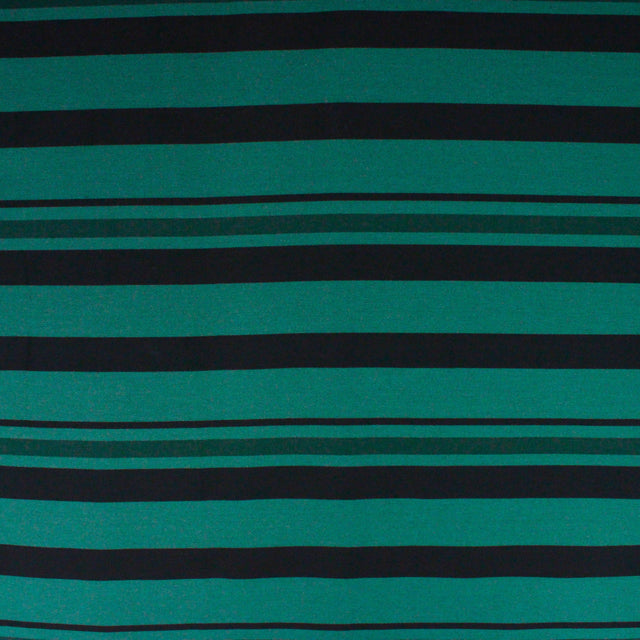 Pound A Metre 3 Metres 3 Metres Premium Quality Stripe Drill  55" (EMERALD & BLACK)