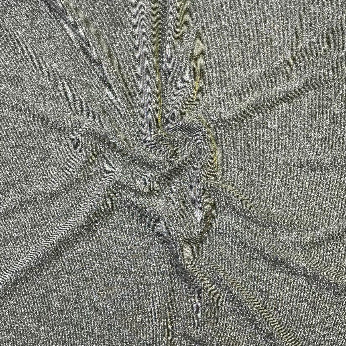 Pound A Metre 3 Metres 3 Metres, Premium Sparkle Glitter Stretch Moonlight 55’ Wide (Goldish Silver)