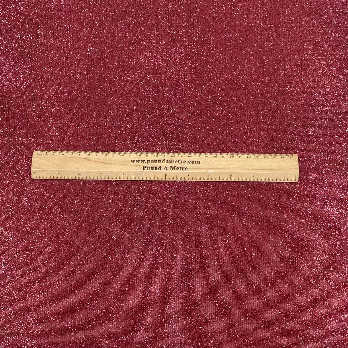 Pound A Metre 3 Metres, Premium Sparkle Glitter Stretch Moonlight 55’ Wide (Red)