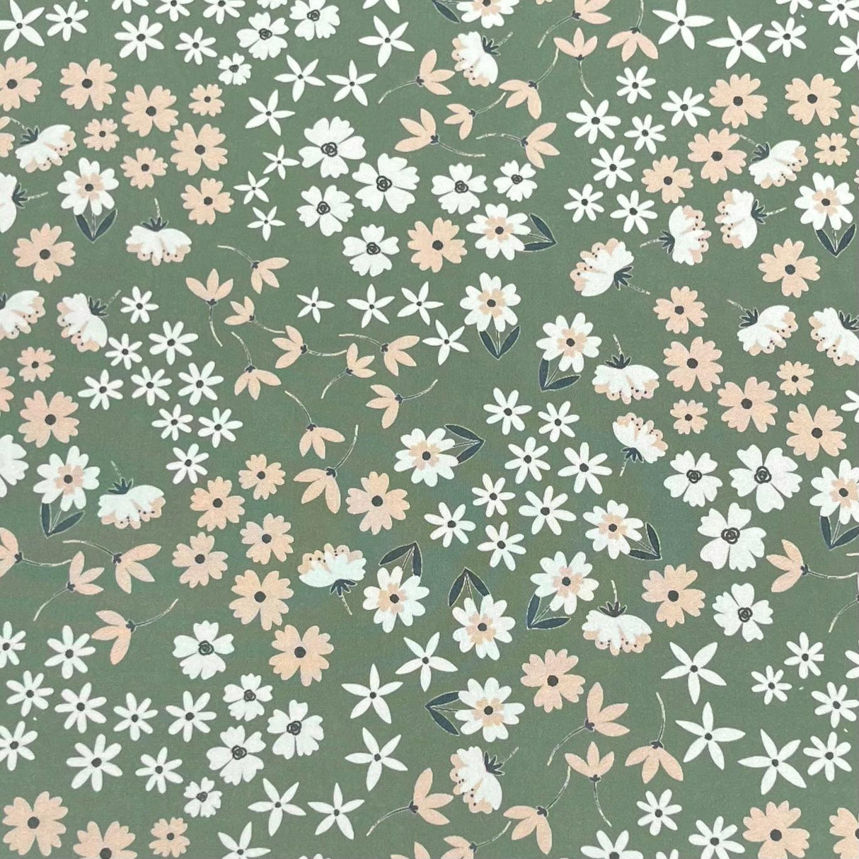 Pound A Metre 3 Metres Premium Summer Printed Jersey Fabric – 55" Wide (Garden)