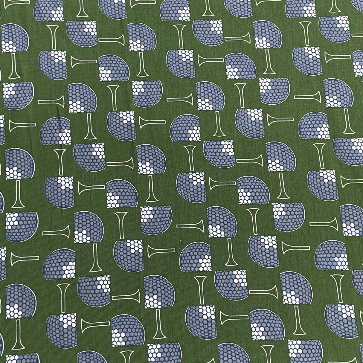 Pound A Metre 3 Metres Premium Summer Printed Jersey Fabric – 55" Wide (Golf)