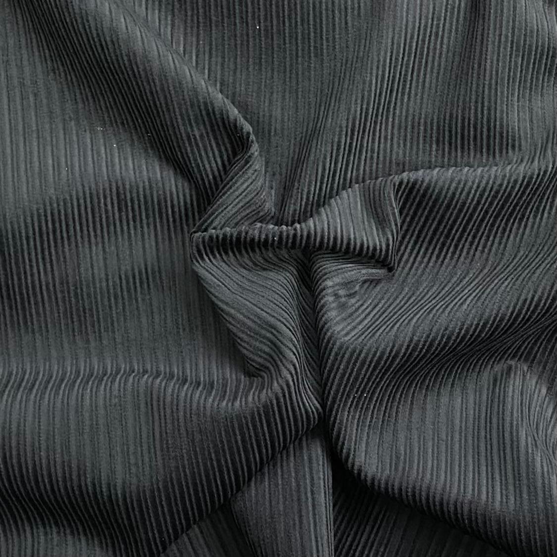 Pound A Metre 3 Metres Premium Super Soft Cotton Needle Corduroy- 55" Wide (Black)