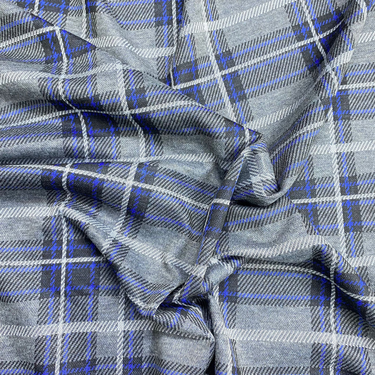 Pound A Metre 3 Metres 3 Metres Premium Tartan Effect Wool Fabric 55" Wide (Yorkshire)