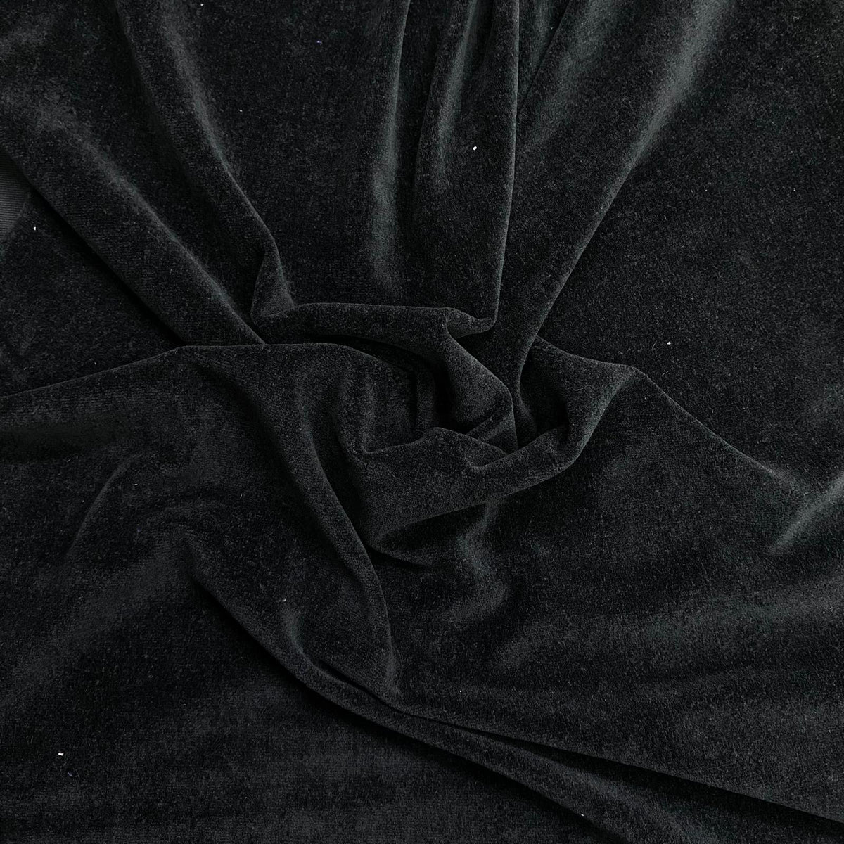 Pound A Metre 3 Metres Premium Terry Velour Fabric + Denim- 60″ Wide (Black)