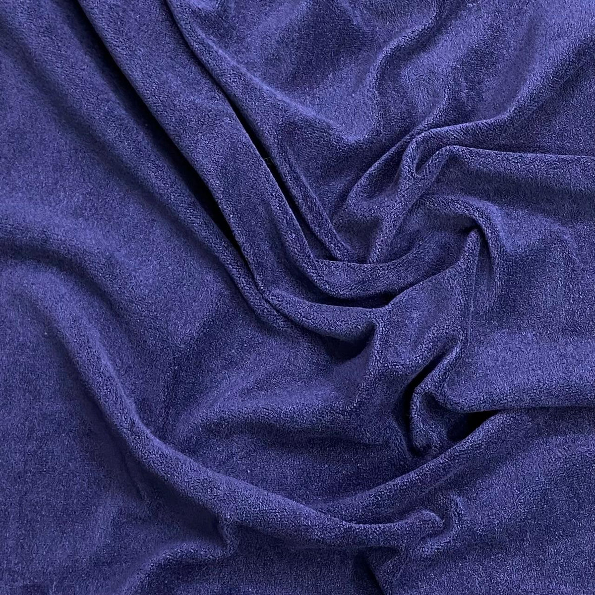 Pound A Metre 3 Metres Premium Terry Velour Fabric + Denim- 60″ Wide (Navy)