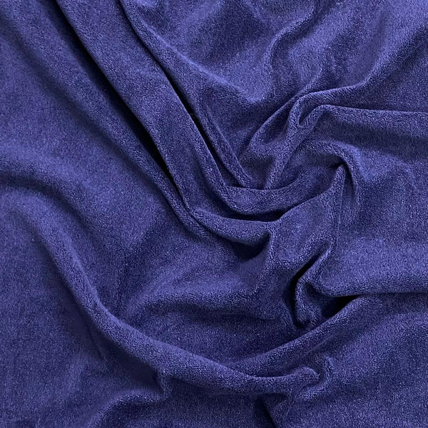 Pound A Metre 3 Metres Premium Terry Velour Fabric + Denim- 60″ Wide (Navy)