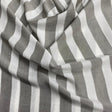 Pound A Metre 3 Metres Premium Turkish Viscose- 55" Wide (Light Grey Stripes)
