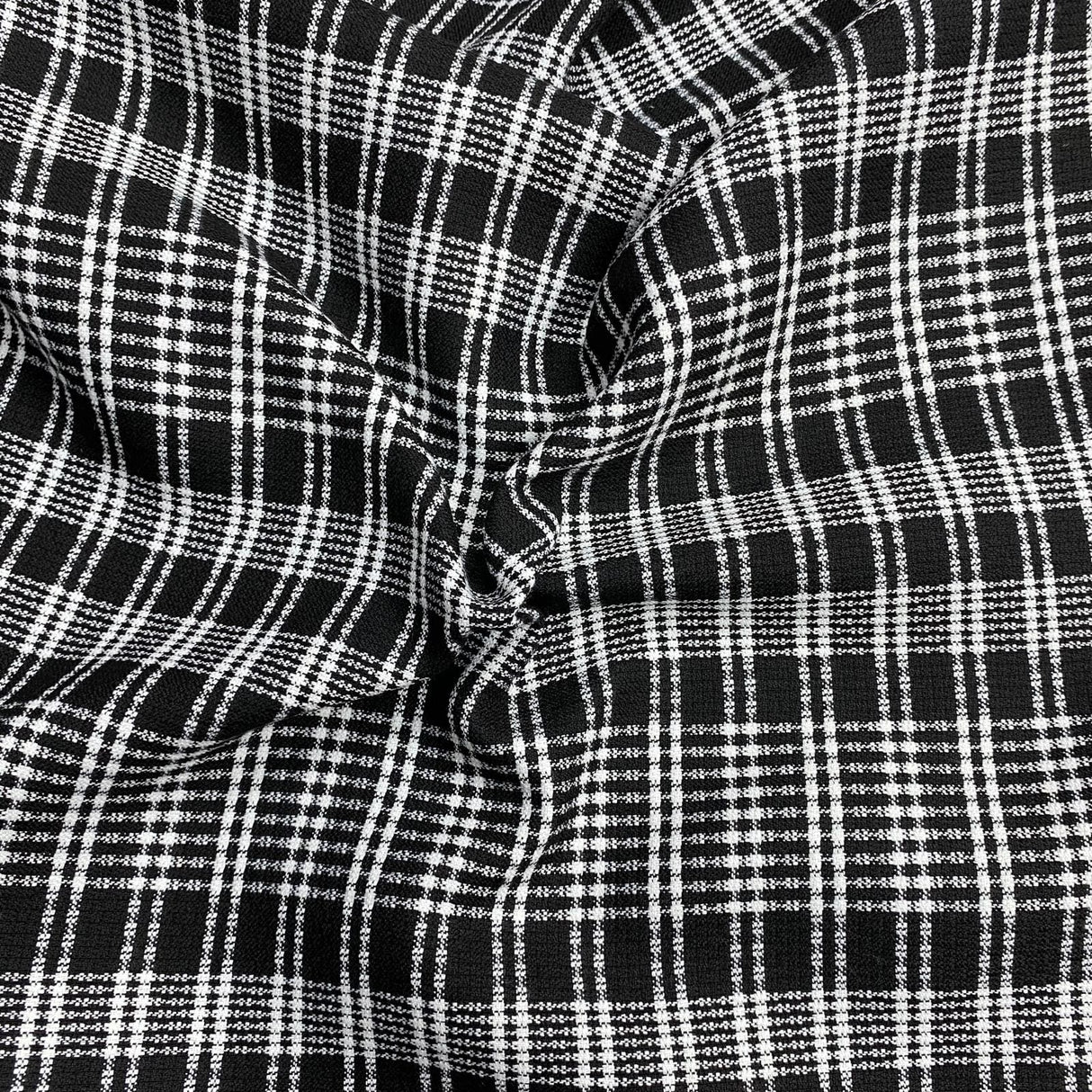 Pound A Metre 3 Metres 3 Metres Premium Wool Rich Fabric 55" Wide (Black & White)