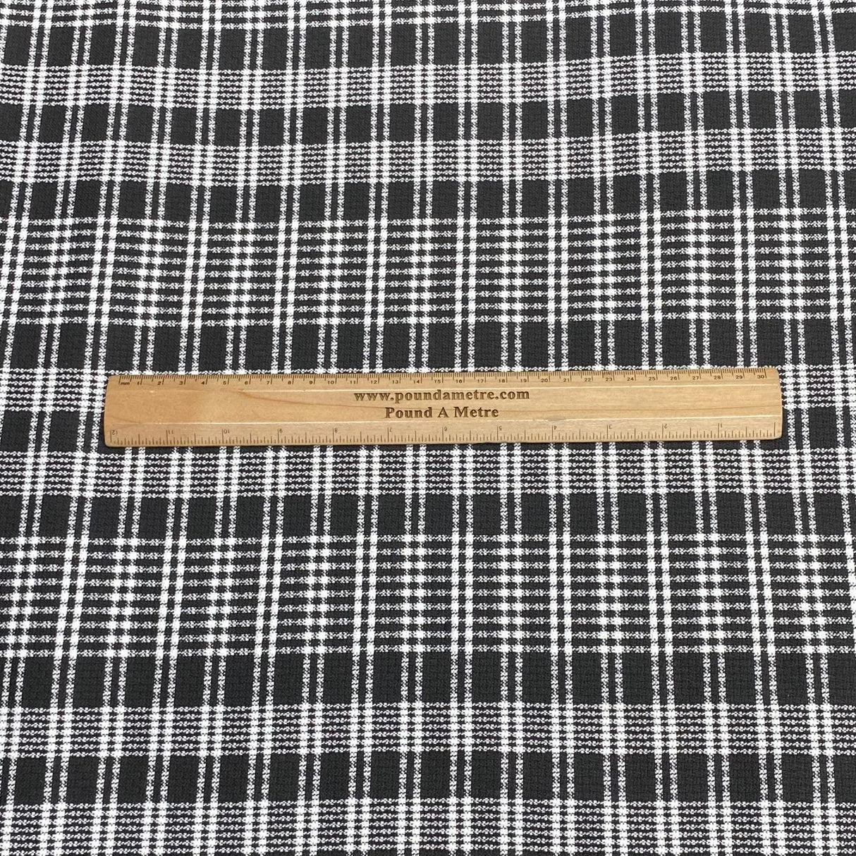 Pound A Metre 3 Metres 3 Metres Premium Wool Rich Fabric 55" Wide (Black & White)