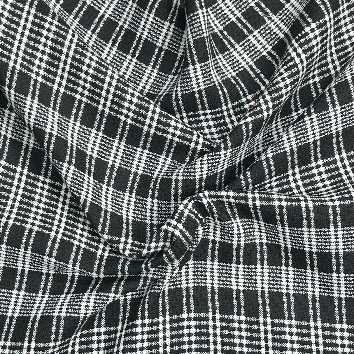 Pound A Metre 3 Metres Premium Wool Rich Fabric 55" Wide (Black & White)