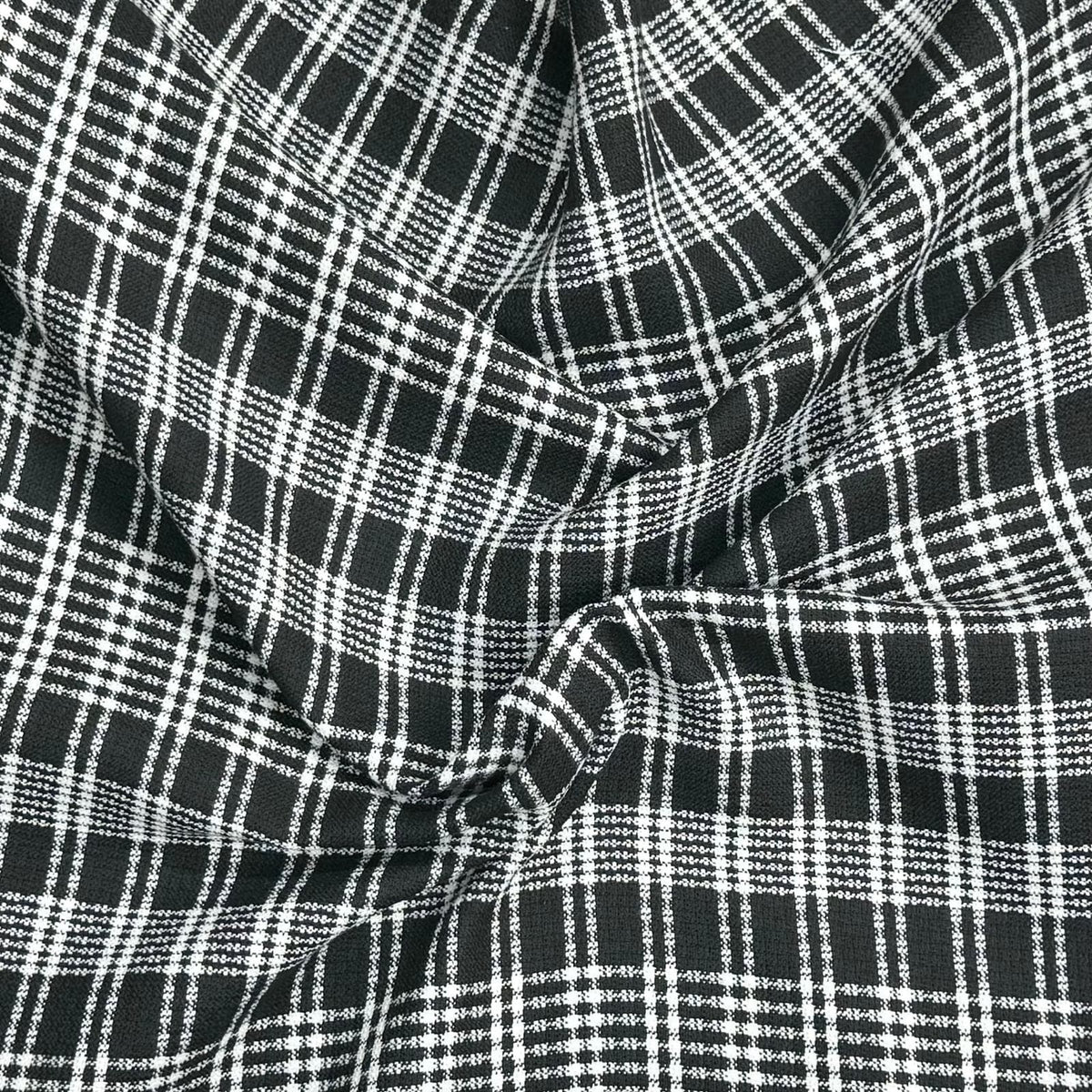 Pound A Metre 3 Metres Premium Wool Rich Fabric 55" Wide (Black & White)