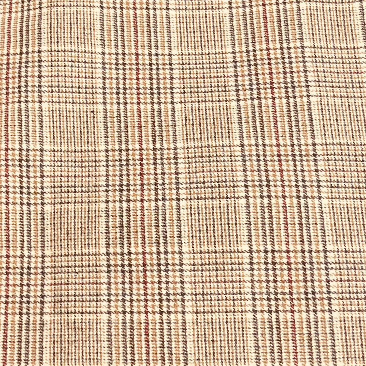 Pound A Metre 3 Metres Premium Wool Rich Fabric 55" Wide (Brown Checks)