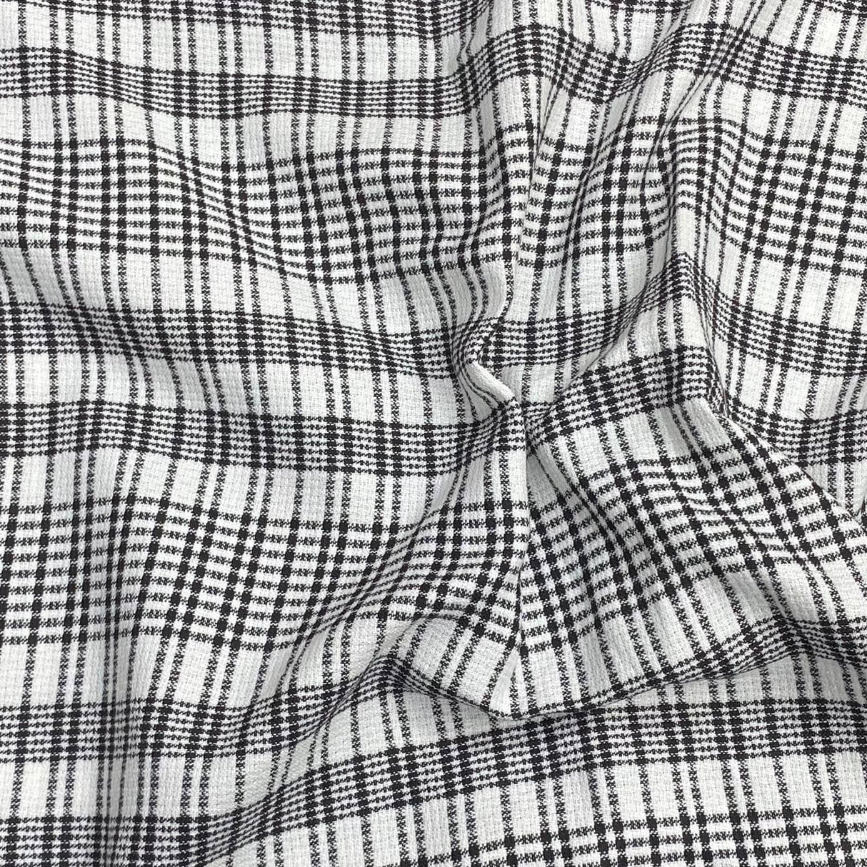 Pound A Metre 3 Metres 3 Metres Premium Wool Rich Fabric 55" Wide (White & Black)