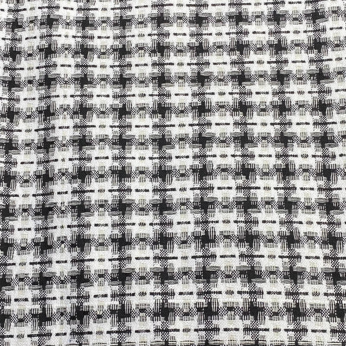 Pound A Metre 3 Metres 3 Metres Premium Wool Rich Fabric 55" Wide (White & Black)