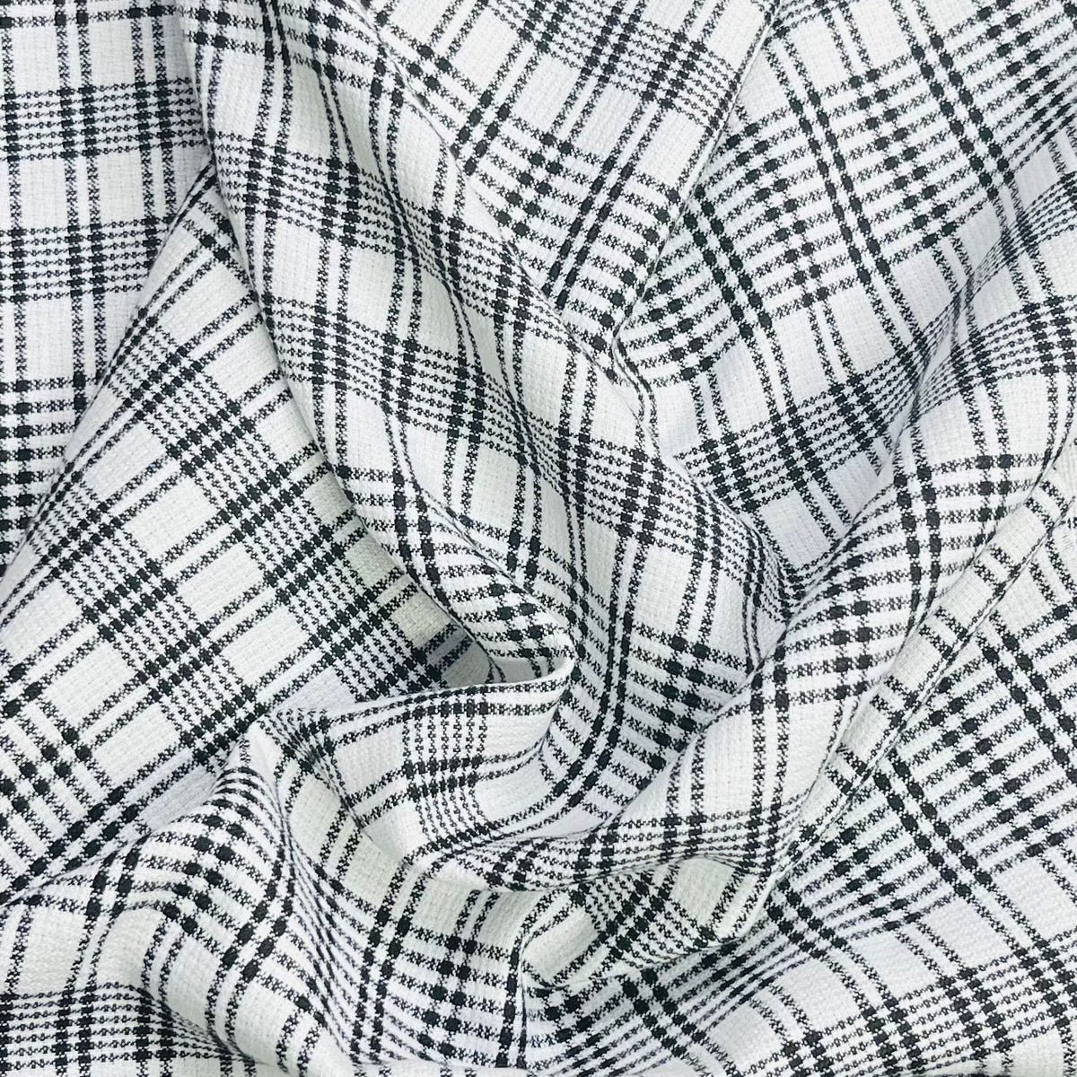Pound A Metre 3 Metres Premium Wool Rich Fabric 55" Wide (White & Black)