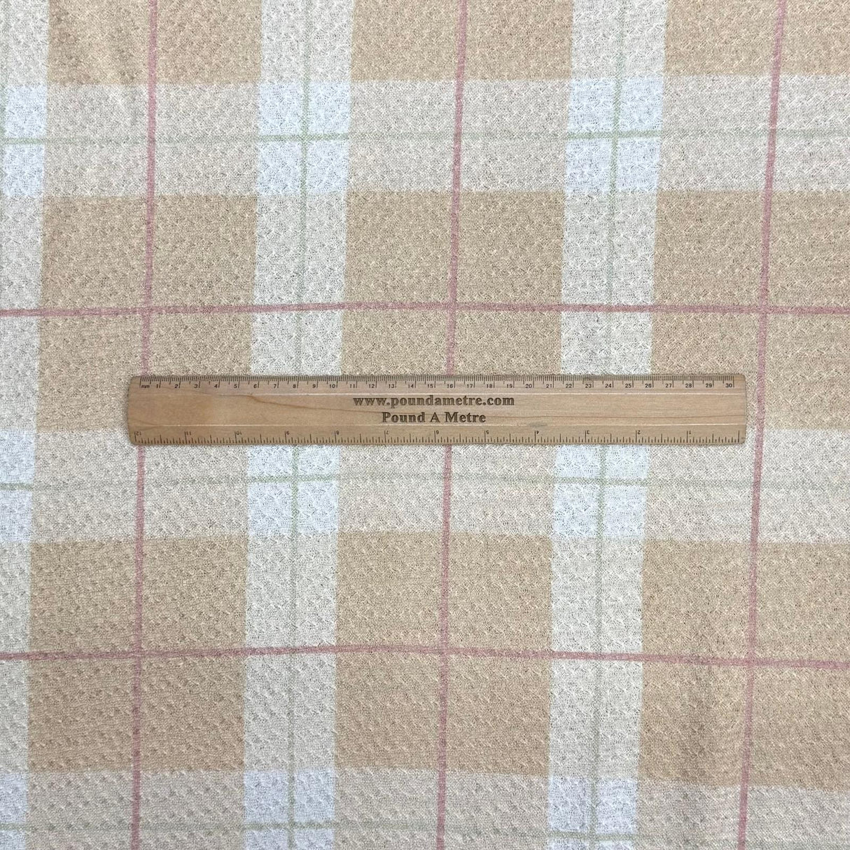 Pound A Metre 3 Metres Printed Benjamin Jersey 55" Wide (Brown Checks)