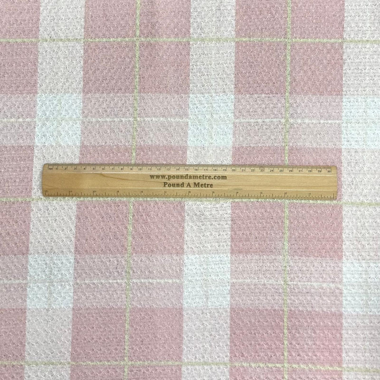 Pound A Metre 3 Metres Printed Benjamin Jersey 55" Wide (Pink Checks)