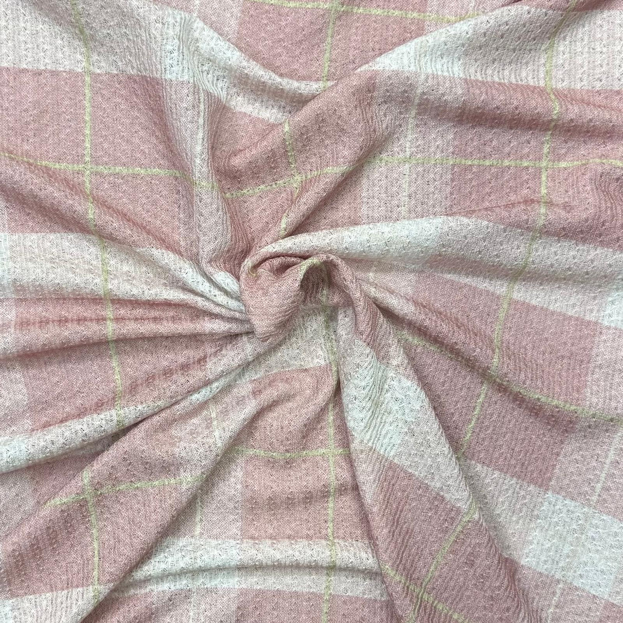 Pound A Metre 3 Metres Printed Benjamin Jersey 55" Wide (Pink Checks)