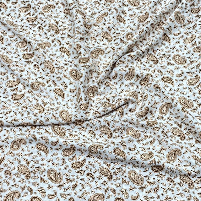 Pound A Metre 3 Metres Printed Dress Making Viscose- 55" Wide (Almond)