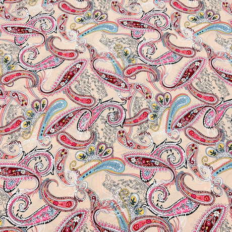 Pound A Metre 3 Metres Printed Dress Making Viscose- 55" Wide (Paisley)