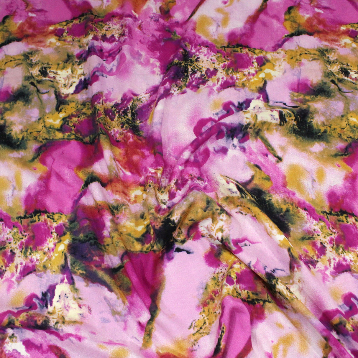 Pound A Metre 3 Metres Printed Dress Viscose- 55" Wide (Bright Pink Tie-dye)