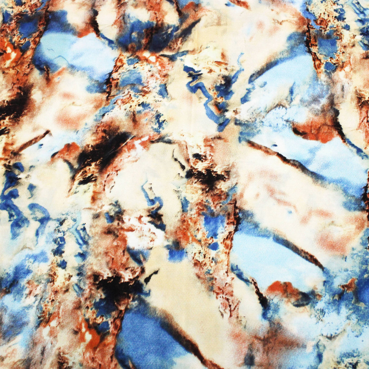 Pound A Metre 3 Metres Printed Dress Viscose- 55" Wide (Brown Tie-dye)