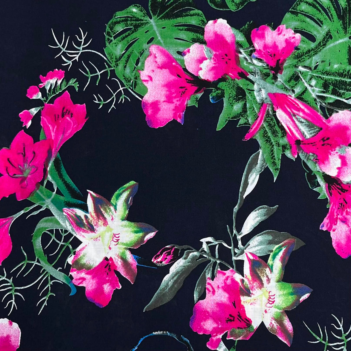 Pound A Metre 3 Metres Printed Dressmaking Viscose Fabric – 55" Wide (Bloom)