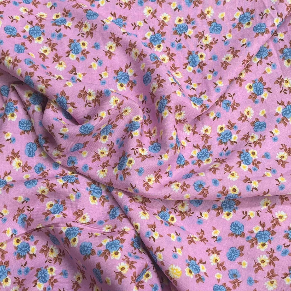 Pound A Metre 3 Metres Printed Dressmaking Viscose Fabric – 55" Wide (Bubblegum)