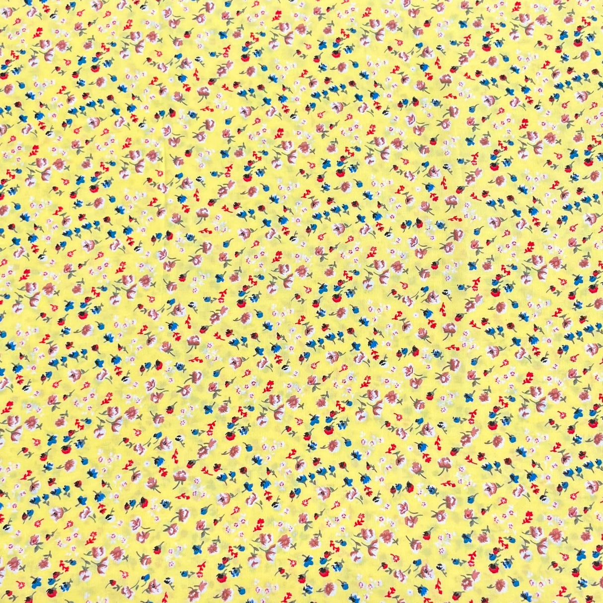 Pound A Metre 3 Metres Printed Dressmaking Viscose Fabric – 55" Wide (Lemon)