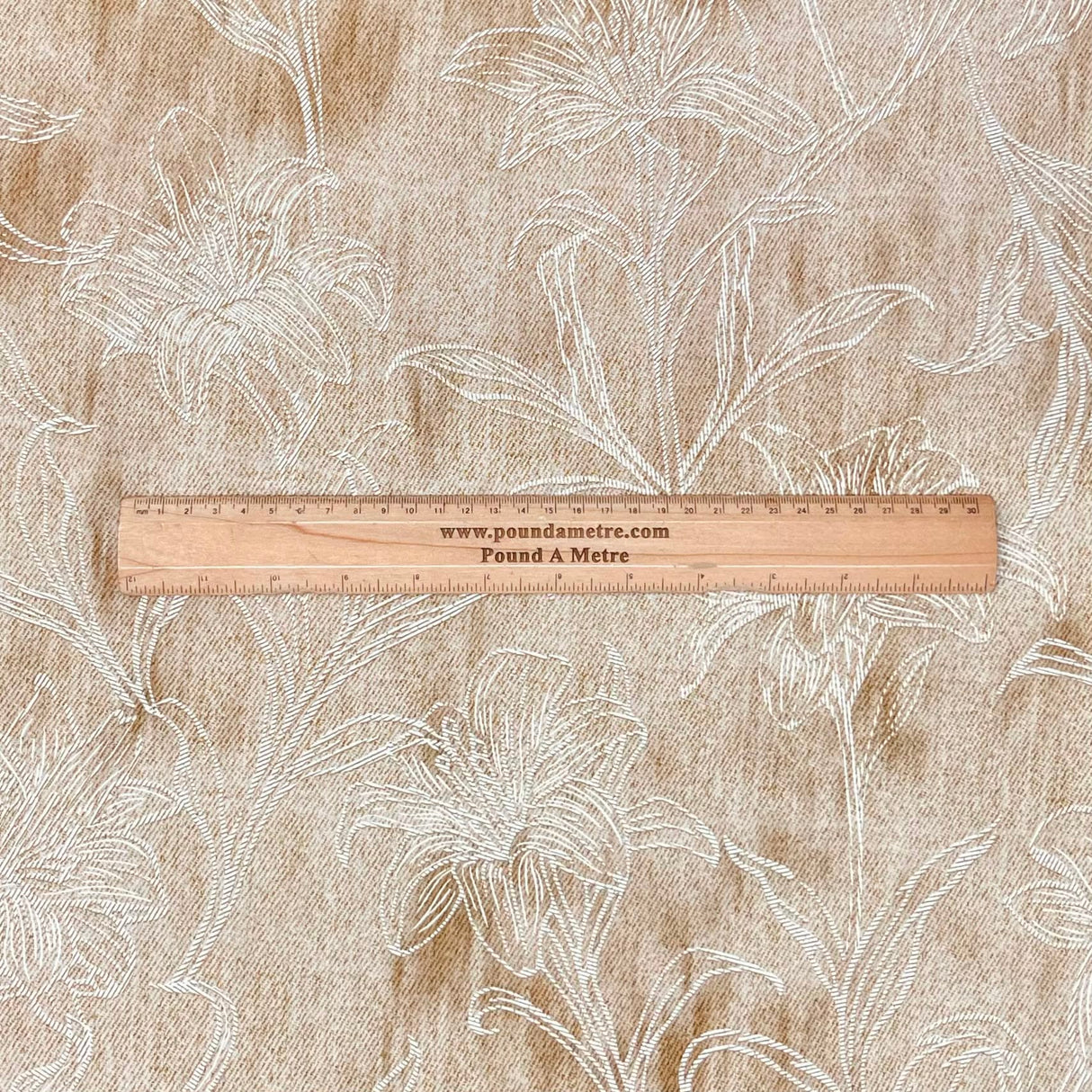 Pound A Metre 3 Metres Printed Dressmaking Viscose Fabric – 55" Wide (Light Brown)