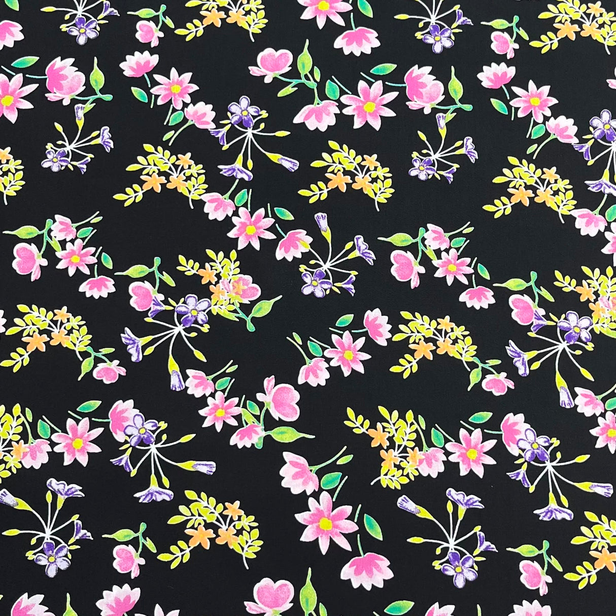 Pound A Metre 3 Metres Printed Dressmaking Viscose Fabric – 55" Wide (Poppy)