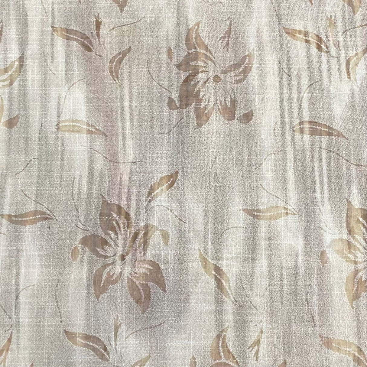 Pound A Metre 3 Metres Printed Linen Look Fabric - 55" Wide - (Beige)
