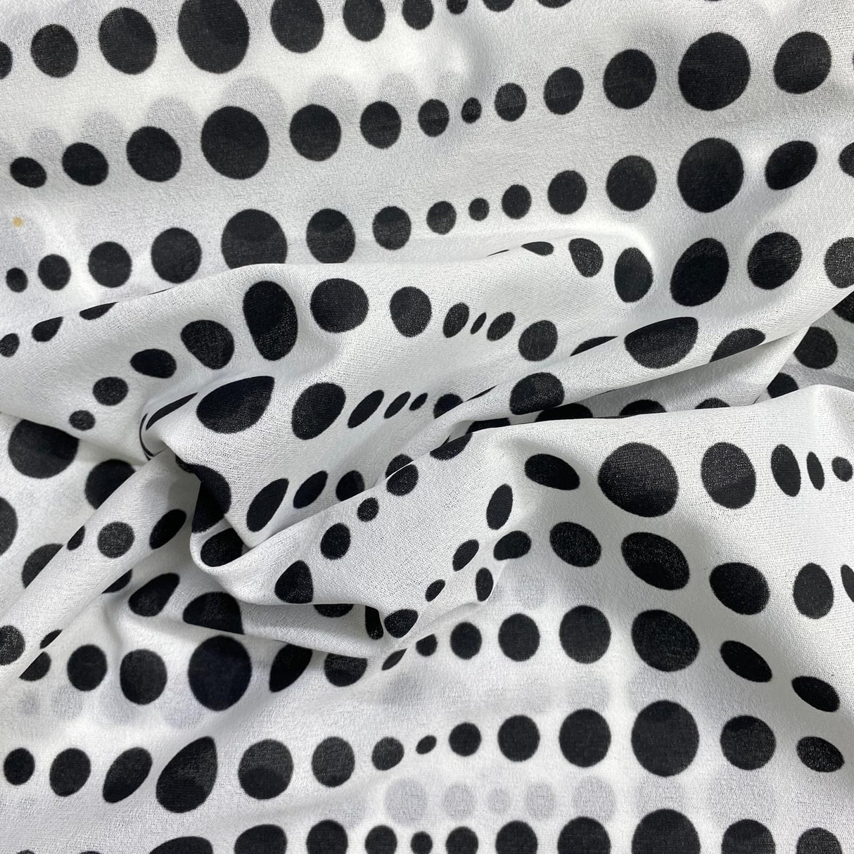 Pound A Metre 3 Metres Printed Polyester Jersey- 55'' Wide (Black & White) (BOGOF)
