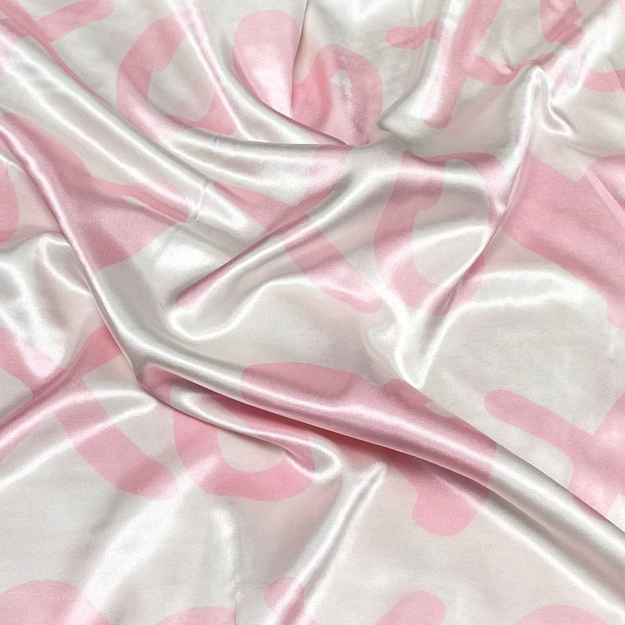 Pound A Metre 3 Metres Printed Silky Satin- 55" Wide (XOXO)