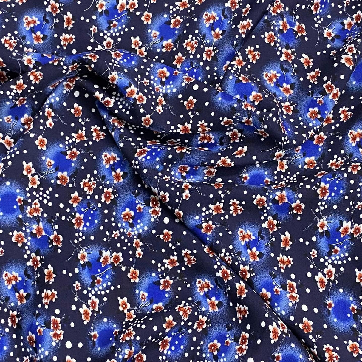 Pound A Metre 3 Metres, Printed Summer Dressmaking Viscose Fabric - 55" Wide (Galaxy)