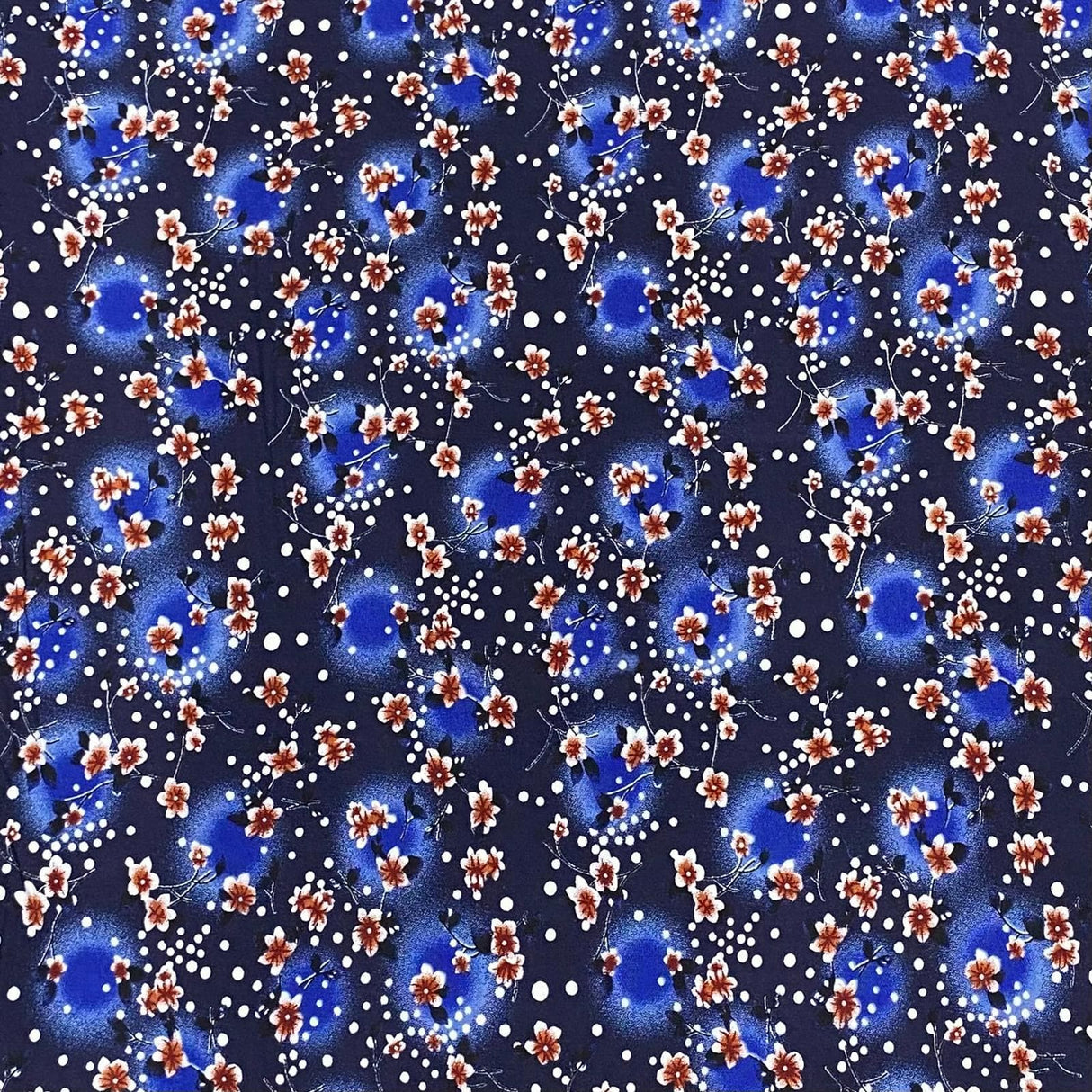 Pound A Metre 3 Metres, Printed Summer Dressmaking Viscose Fabric - 55" Wide (Galaxy)