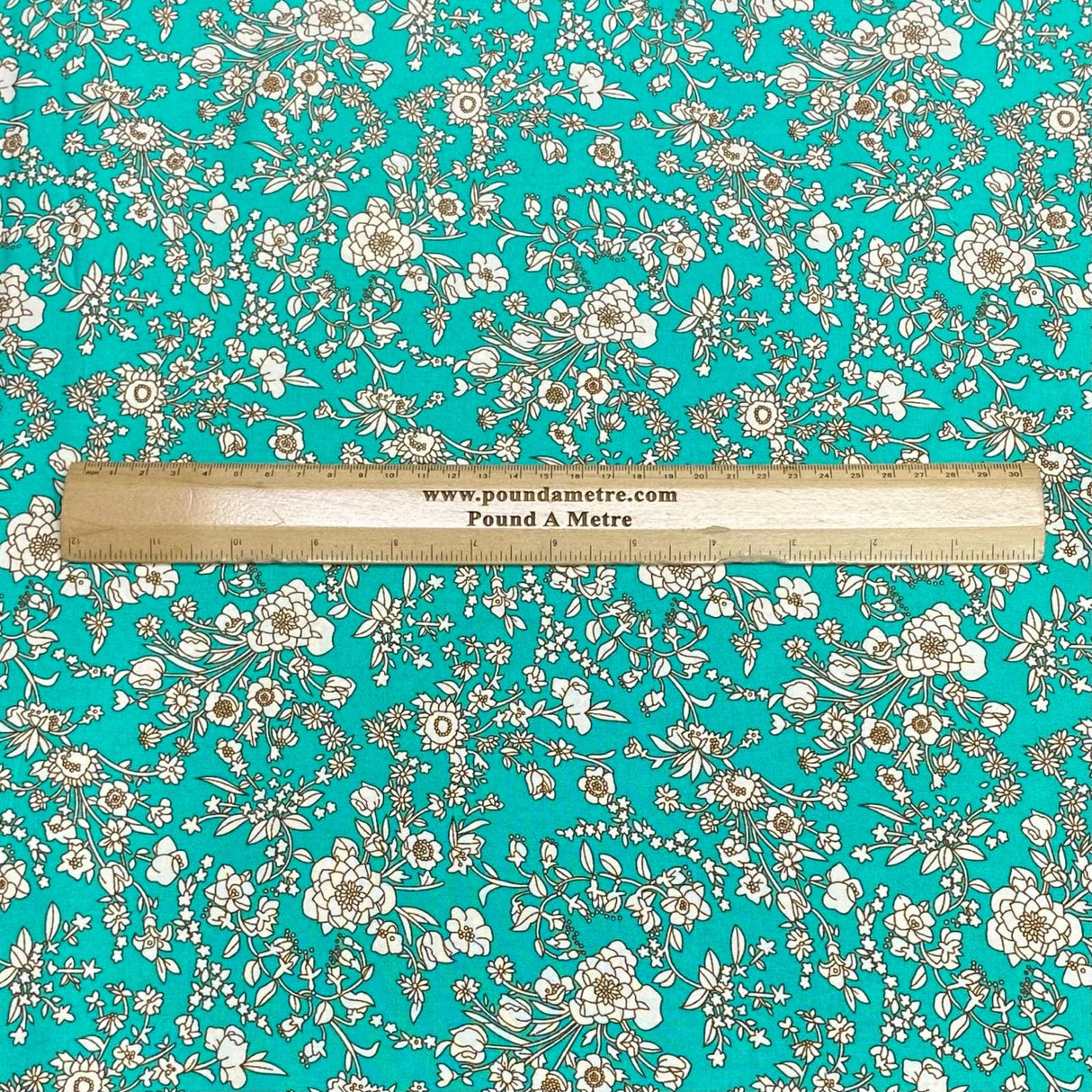 Pound A Metre 3 Metres, Printed Summer Dressmaking Viscose Fabric - 55" Wide (Turquoise)