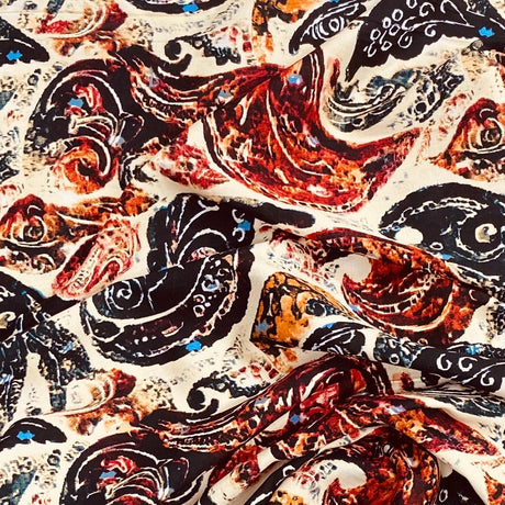 Pound A Metre 3 Metres, Printed Summer Dressmaking Viscose Fabric - 55" Wide (Viscose 22)