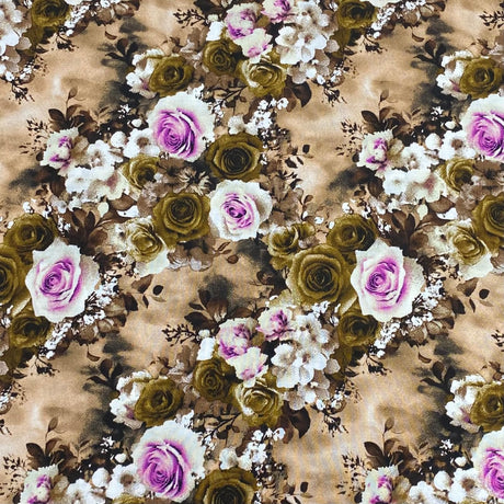 Pound A Metre 3 Metres, Printed Summer Dressmaking Viscose Fabric - 55" Wide (Viscose 27)