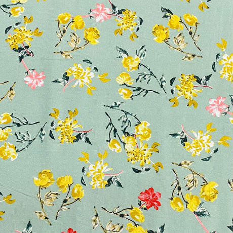 Pound A Metre 3 Metres, Printed Summer Dressmaking Viscose Fabric - 55" Wide (Viscose 34)