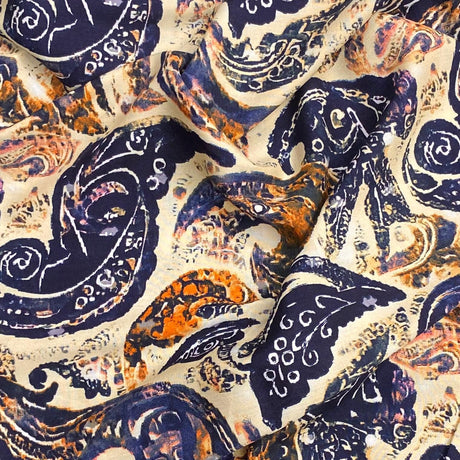 Pound A Metre 3 Metres, Printed Summer Dressmaking Viscose Fabric - 55" Wide (Viscose 40)