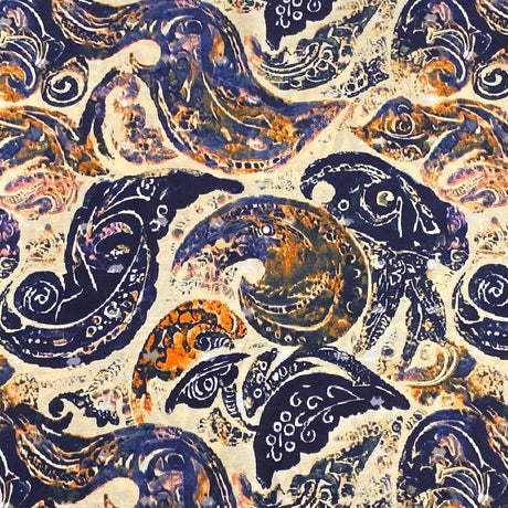 Pound A Metre 3 Metres, Printed Summer Dressmaking Viscose Fabric - 55" Wide (Viscose 40)