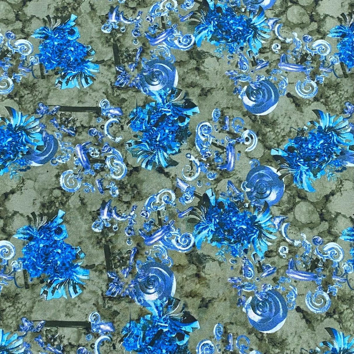 Pound A Metre 3 Metres, Printed Summer Dressmaking Viscose Fabric - 55" Wide (Viscose 44)