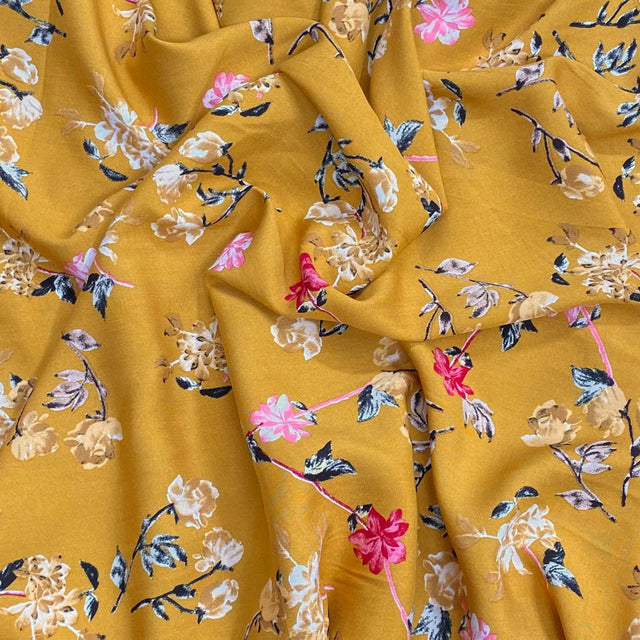 Pound A Metre 3 Metres, Printed Summer Dressmaking Viscose Fabric - 55" Wide (Viscose 47)