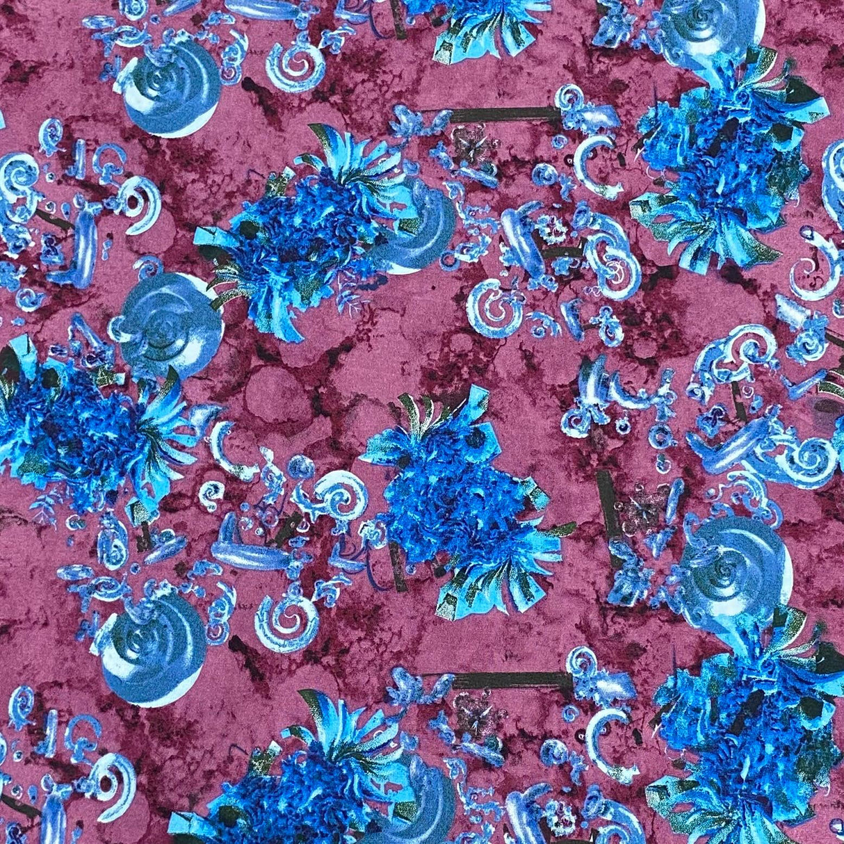 Pound A Metre 3 Metres, Printed Summer Dressmaking Viscose Fabric - 55" Wide (Viscose 48)